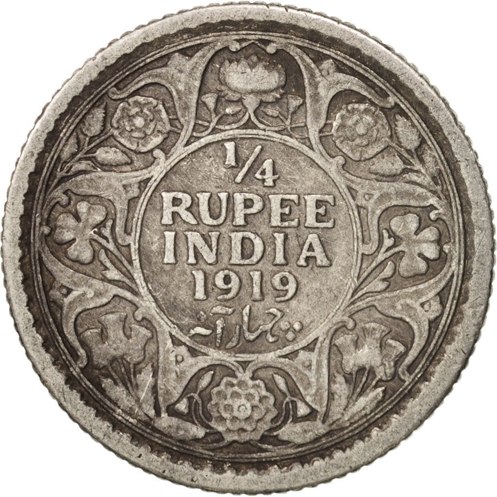 India - British | 1/4 Rupee Coin | King George V | Km:518 | 1912 - 1936