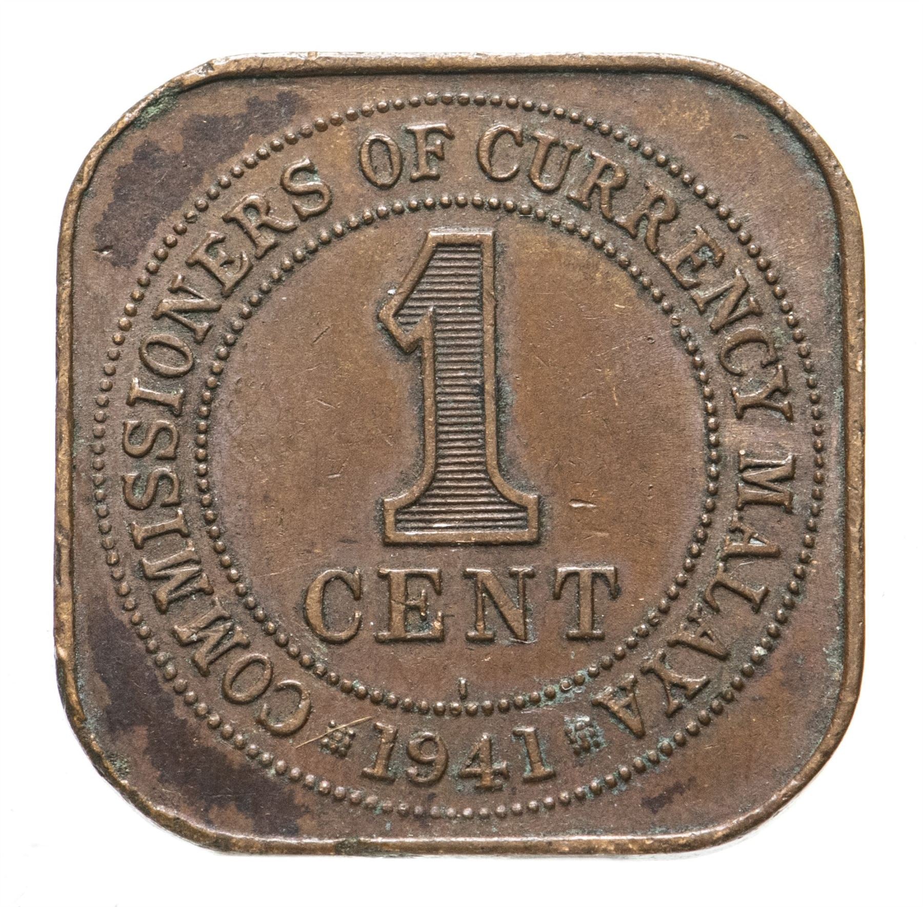 Malaya | 1 Cent Coin | George VI | KM:2 | 1939 - 1941
