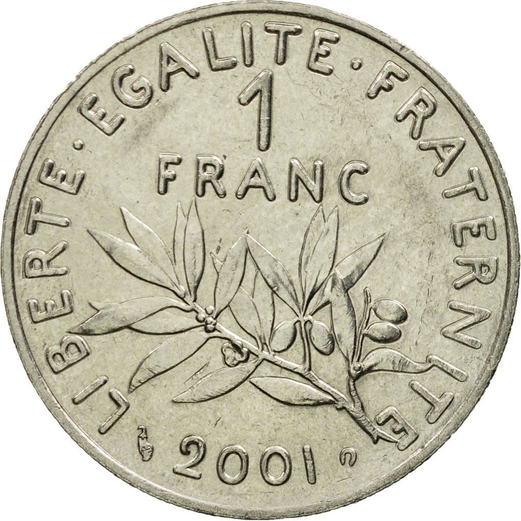 French 1 Franc Coin | Signature D'AP. O.ROTY | proof | KM925.2 | France | 1991 - 2001