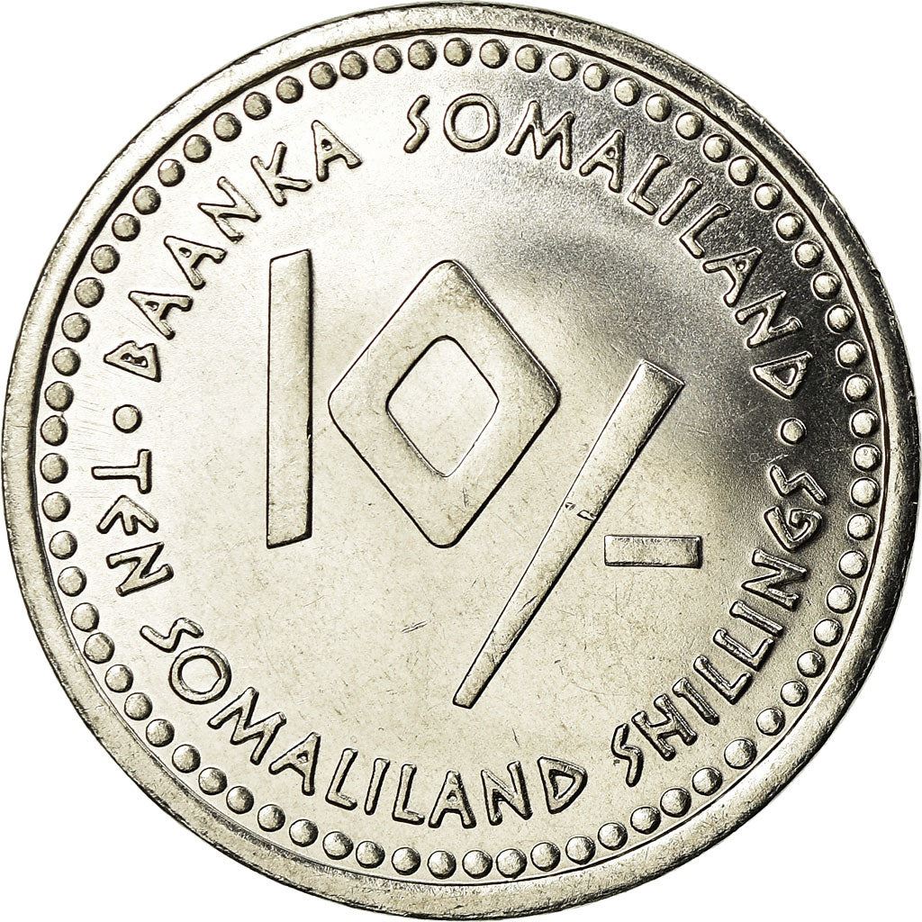 Somaliland | Pièce de 10 shillings | Bélier | Acier inoxydable | KM:9 | 2006