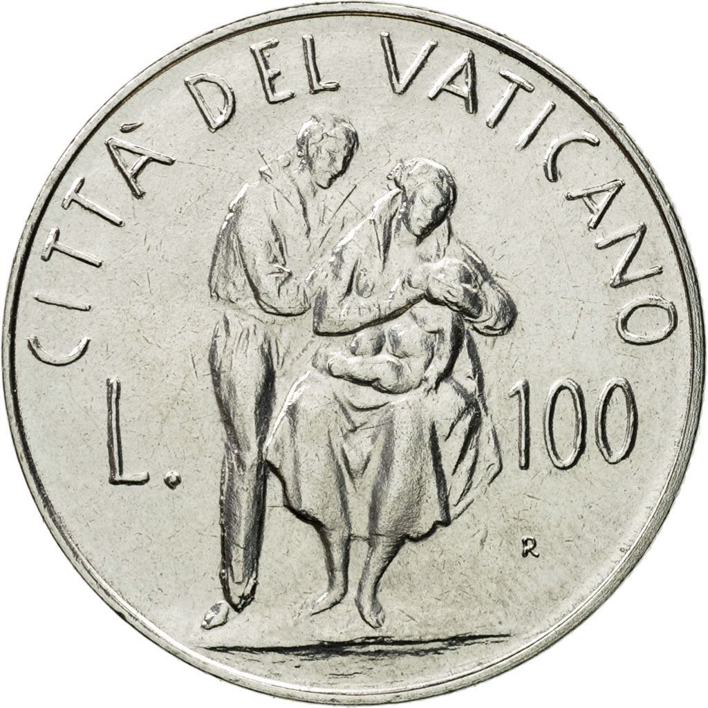 Vatican City | 100 Lire Coin | Family | Km:164 | 1982