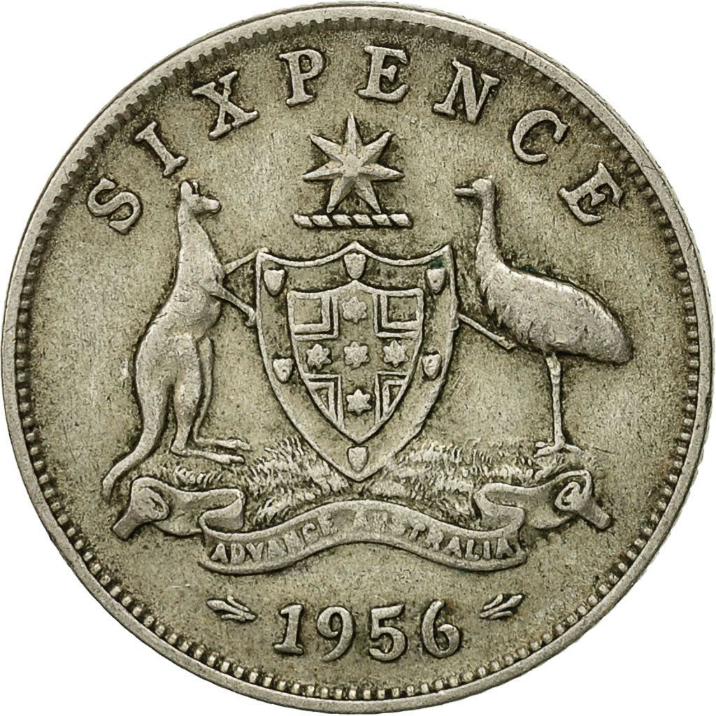 Australia | 6 Pence Coin | Elizabeth II | Km:58 | 1955 - 1963