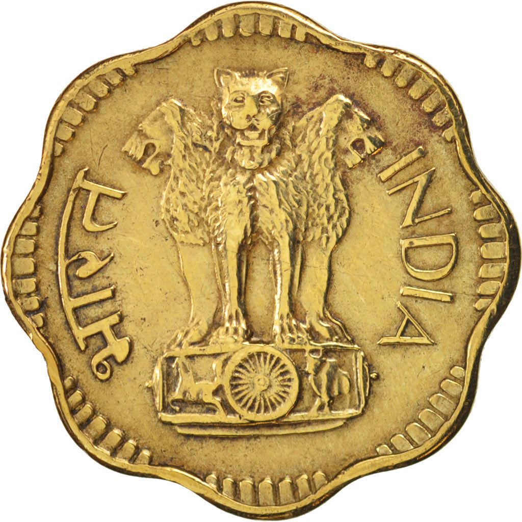 India | 10 Paise Coin | Ashoka Lion | Km:26.1 | 1968 - 1971