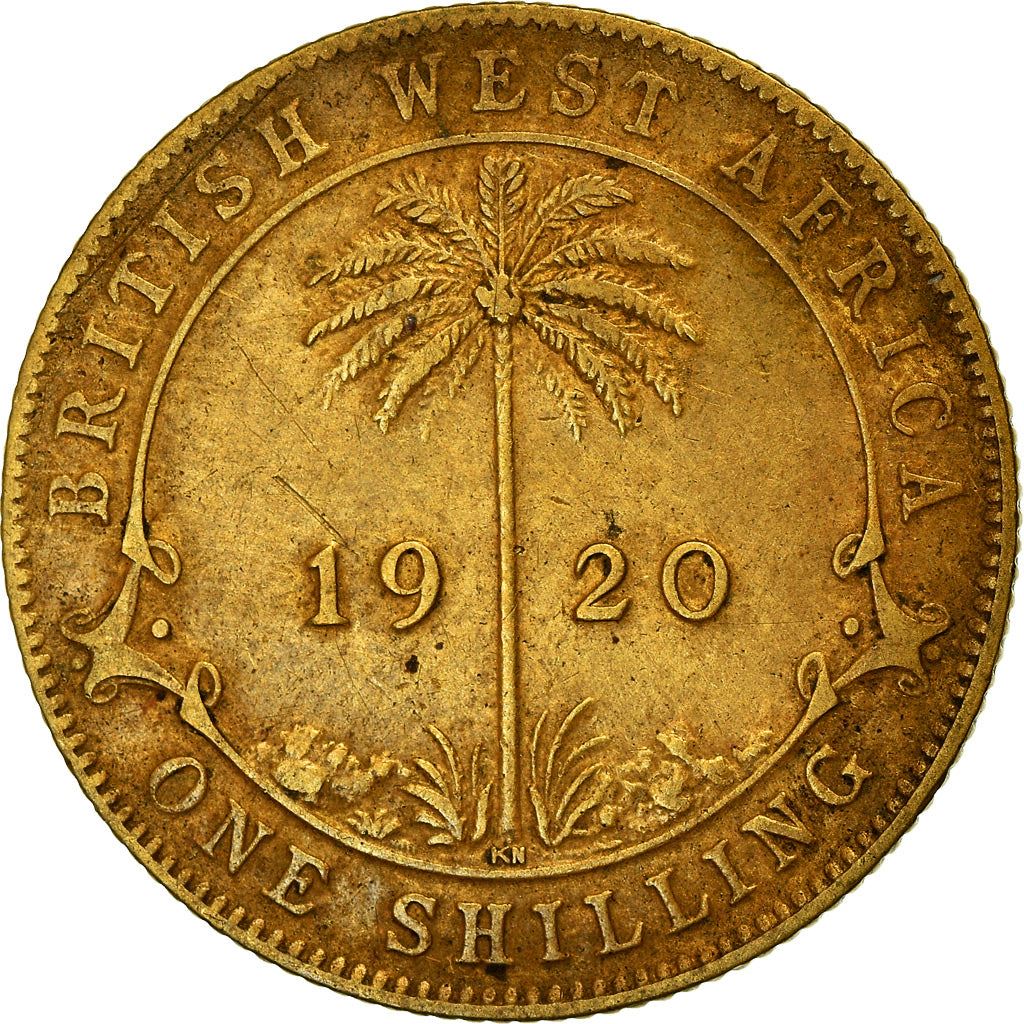 British West Africa | 1 Shilling Coin | Palm Tree | George V | Km:12A | 1920 - 1936
