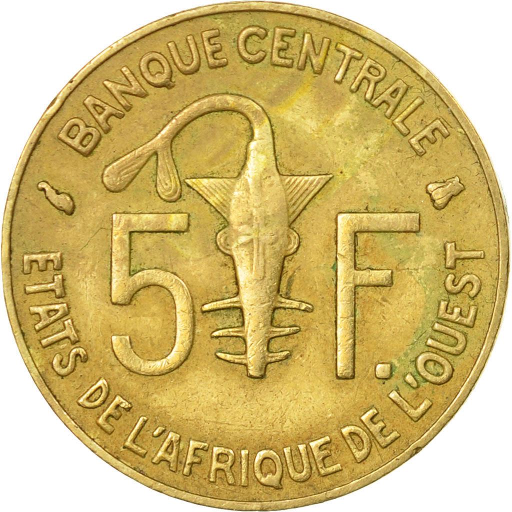 Western African States | 5 Francs Cfa Coin | Emblem of Central Bank | Gazelle | Km:2A | 1965 - 2023