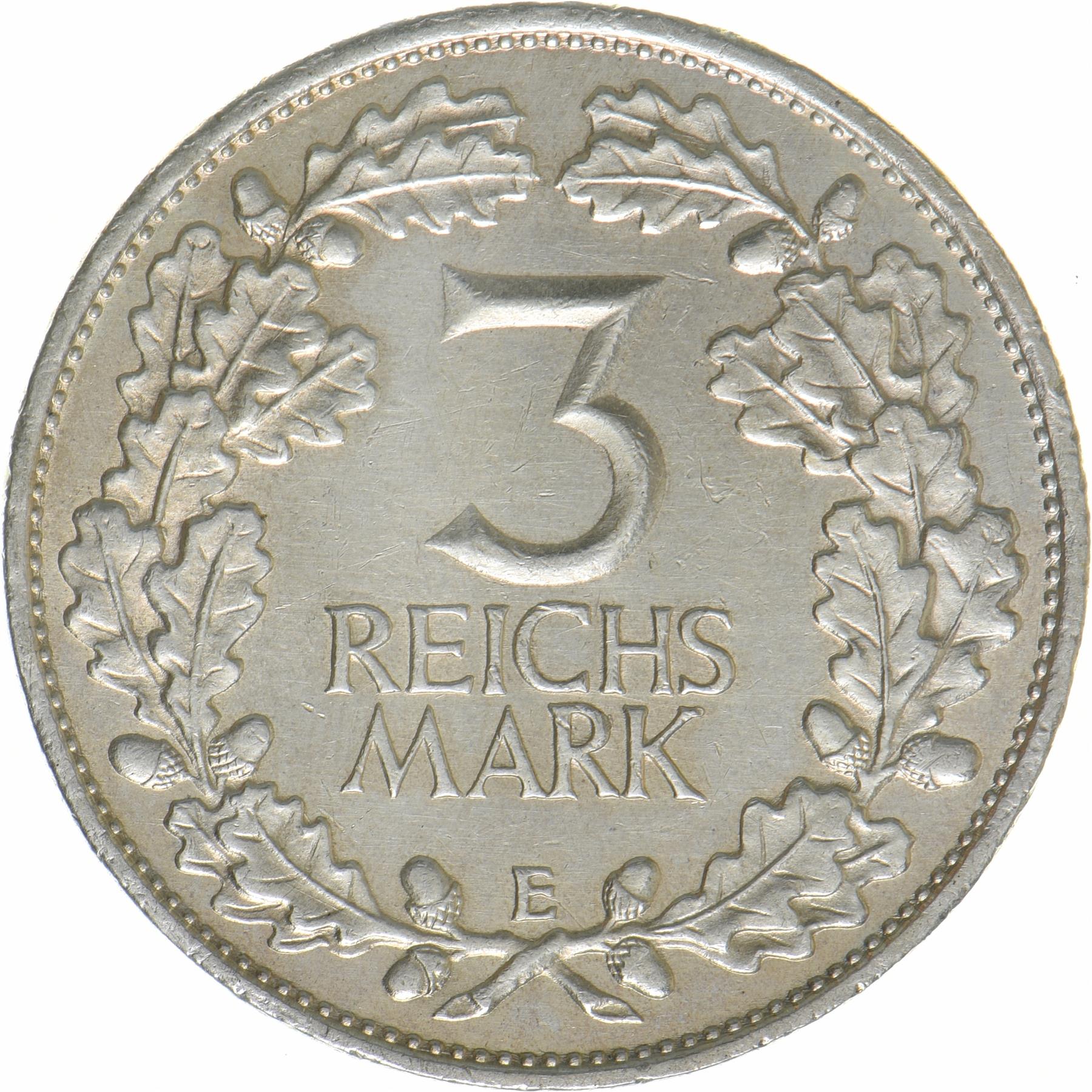 Germany | 3 Reichsmark Coin | Rhineland | KM:46 | 1925