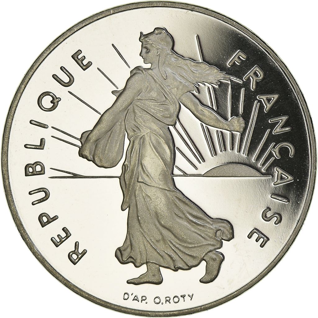 French 1 Franc Coin | Signature D'AP. O.ROTY | proof | KM925.2 | France | 1991 - 2001