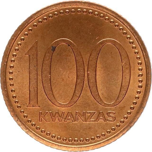 Angola | 100 Kwanzas Coin | Gear | Wreath | KM:92 | 1991