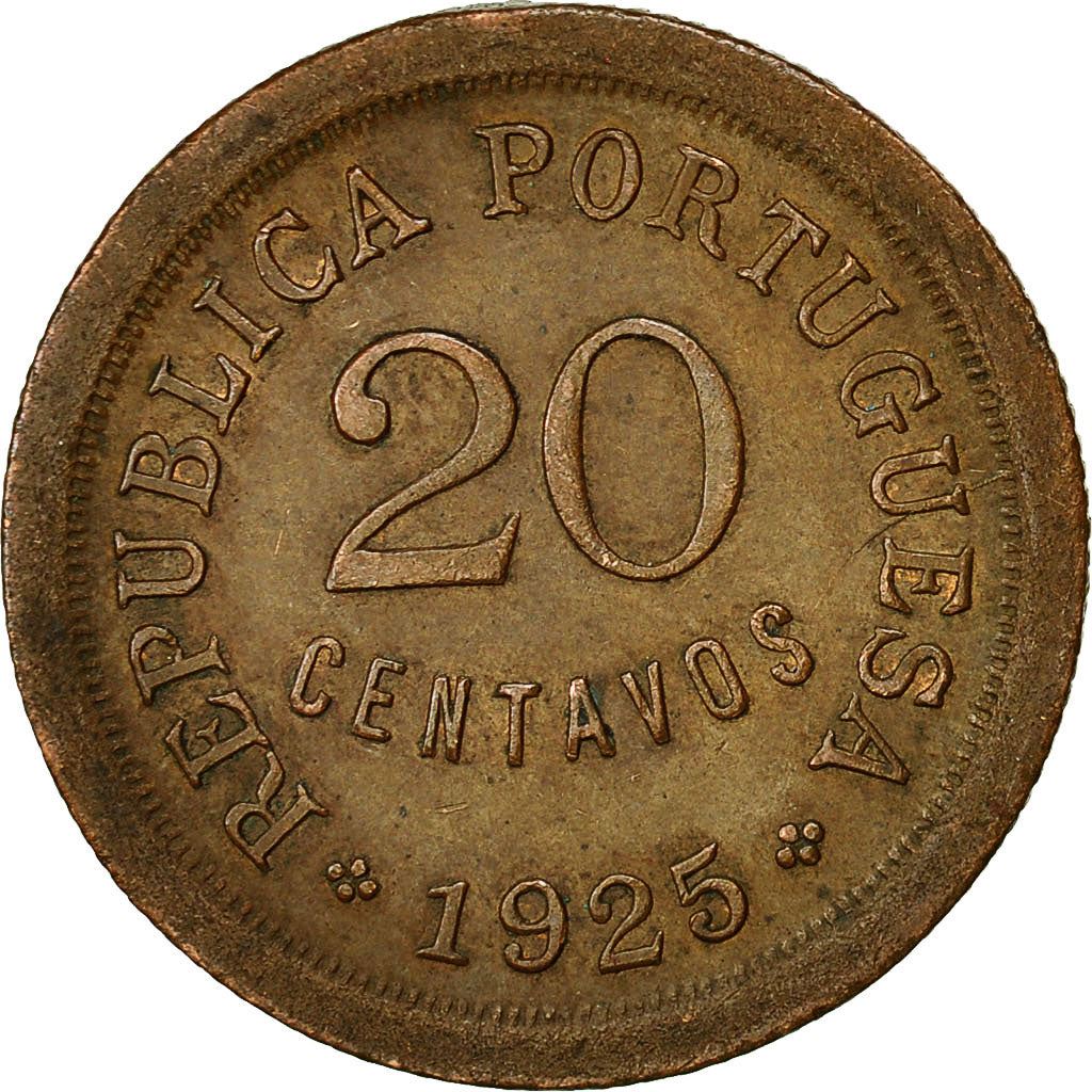 Portugalia | Moneta 20 centavos | Brąz | Km:574 | 1924 - 1925