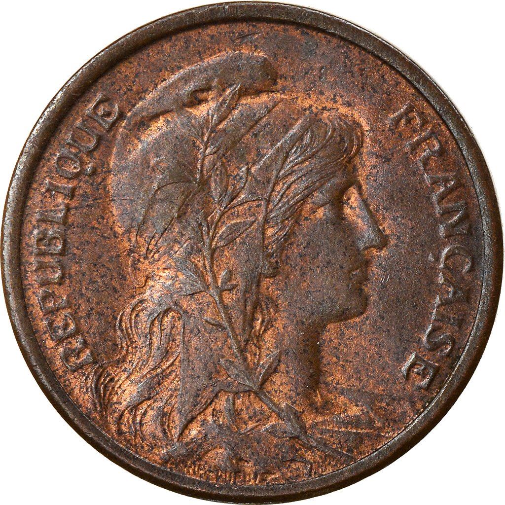 French 1 Centime Coin | Third Republic | KM840 | France | 1898 - 1920