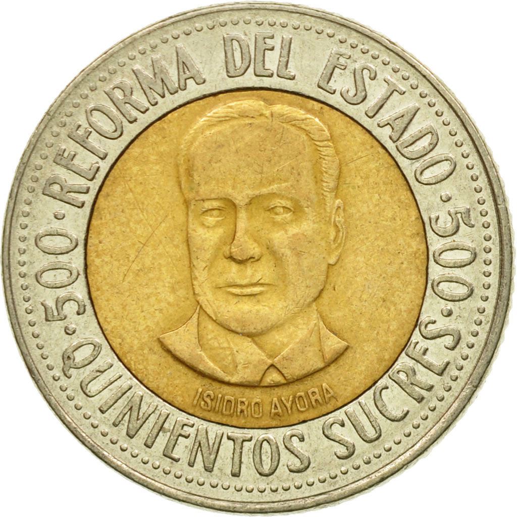 Ecuador | 500 Sucres Coin | Bimetallic | State Reform | Km:97 | 1995