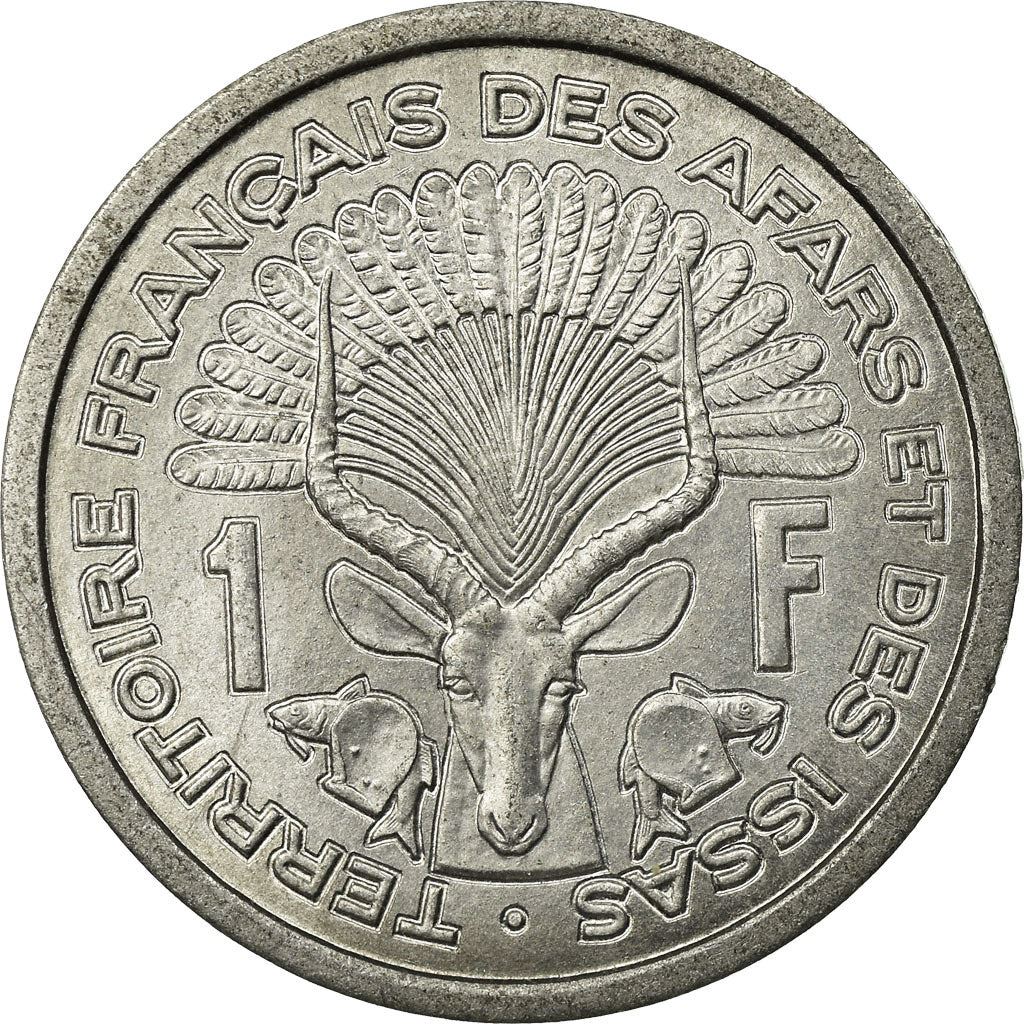 Afars and Issas | 1 Franc Coin | Marianne | Lyre Antelope | Km:16 | 1969 - 1975
