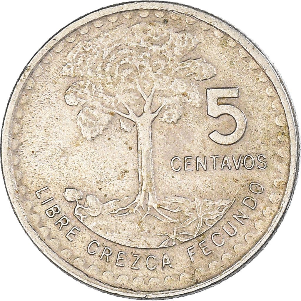 Guatemala | 5 Centavos Coin | Kapok Tree | Km:270 | 1971 - 1977