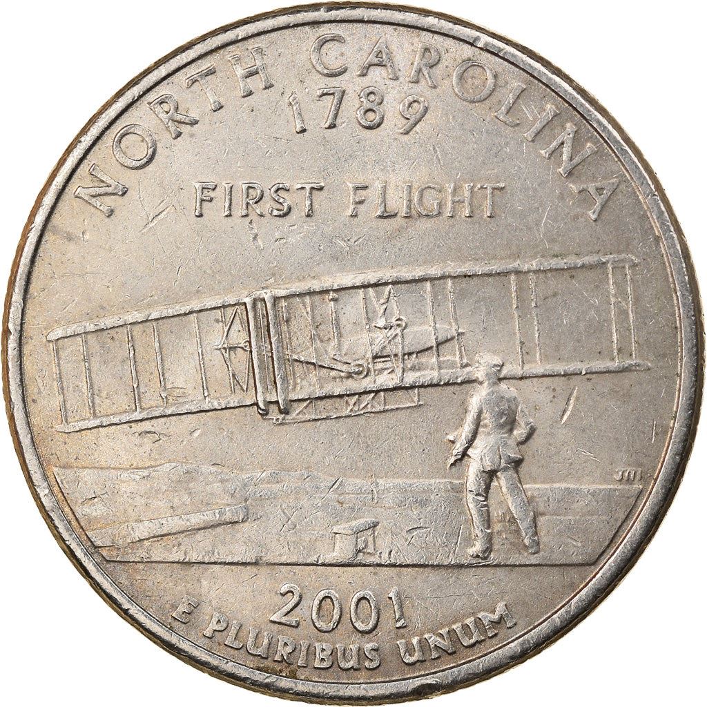 United States | 1/4 Dollar Coin | North Carolina | Km:319 | 2001
