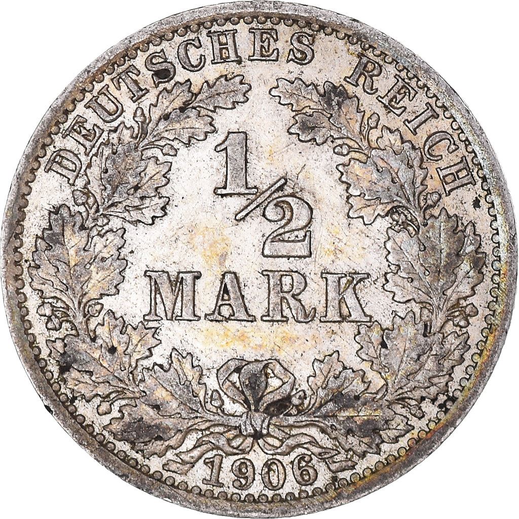 German Empire 1/2 Mark Coin | Deutsches Reich | Wilhelm II | Type 2 | KM17 | 1905 - 1919