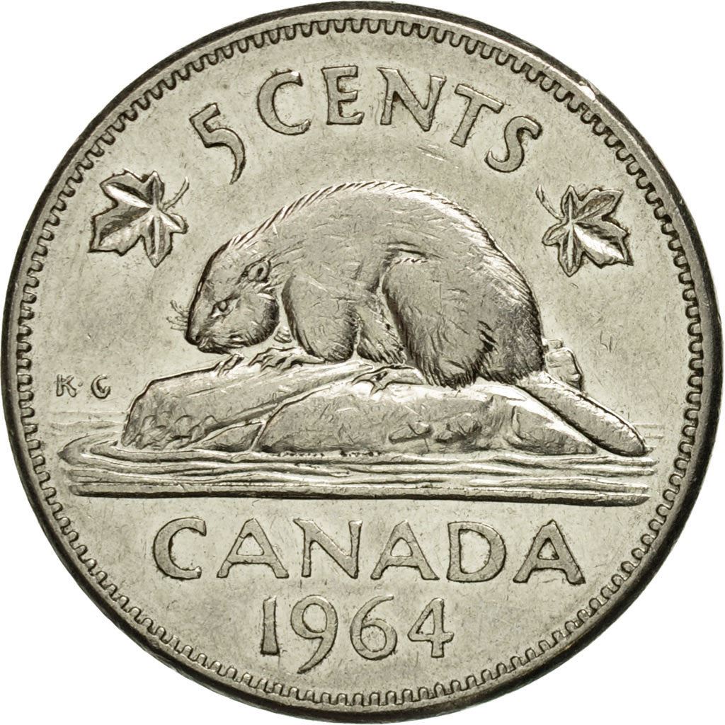 Canada | 5 Cents Coin | Nickel | 1st portrait; round | KM:57 | 1963-1964