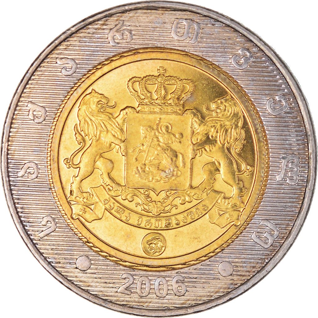 Georgia Coin | 2 Lari | León | Antiguo Kolkhi Tetri | KM94 | 2006