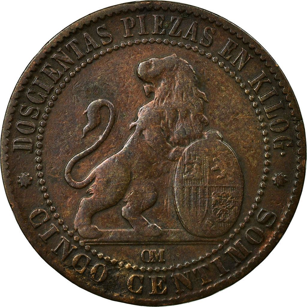 Spain 5 Centimos Coin | Provisional Government | KM662 | 1870