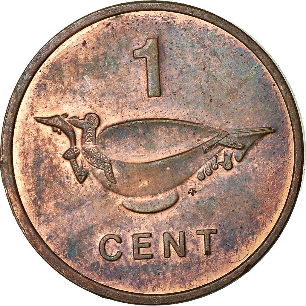 ソロモン諸島 | 1セント硬貨 | エリザベス2世 | 食器 | Km:1 | 1977年 - 1983年