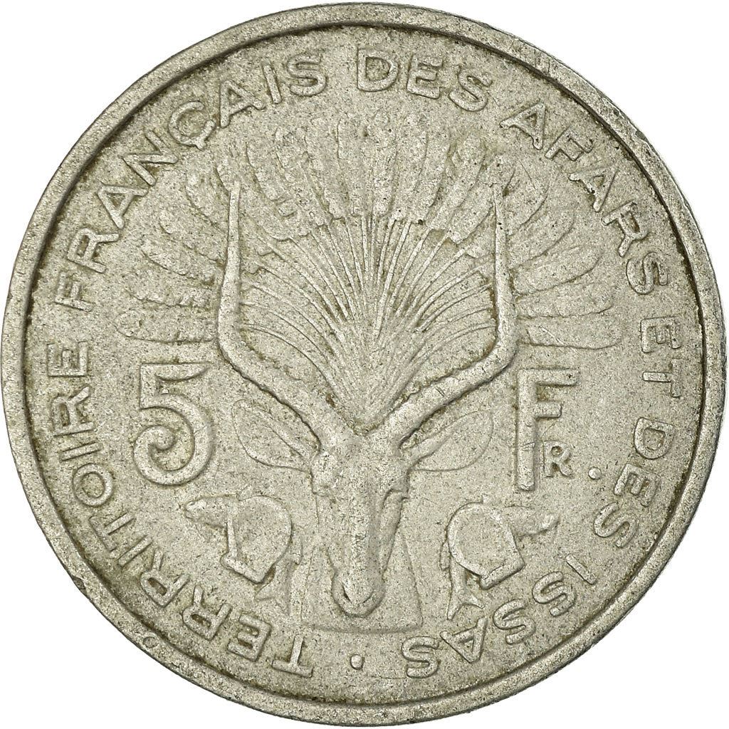 Afars and Issas | 5 Francs Coin | Marianne | Lyre Antelope | Km:14 | 1968 - 1975