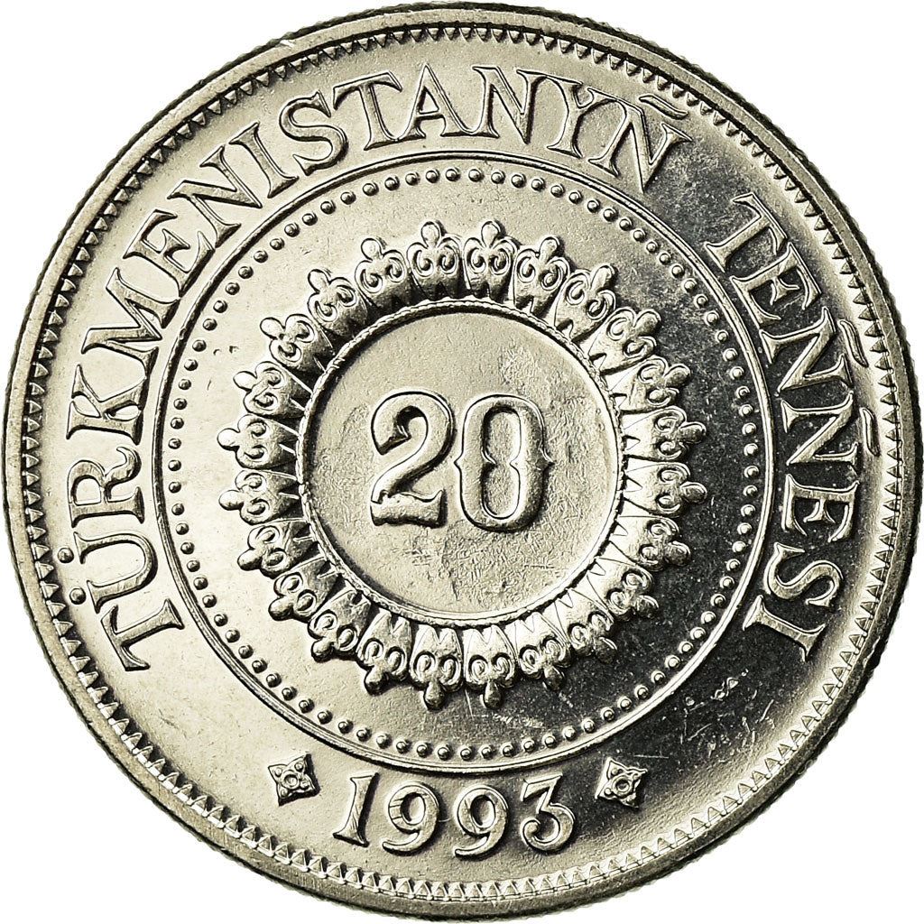 Turkmenistan 20 Tenne Coin | Saparmurat Niyazov | KM4 | 1993