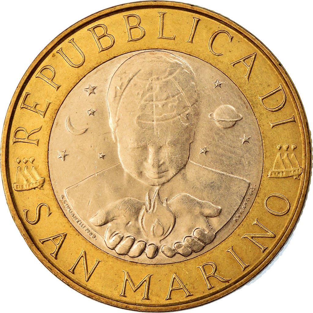 San Marino | 1000 Lire Coin | Ancient allegory | Km:395 | 1999