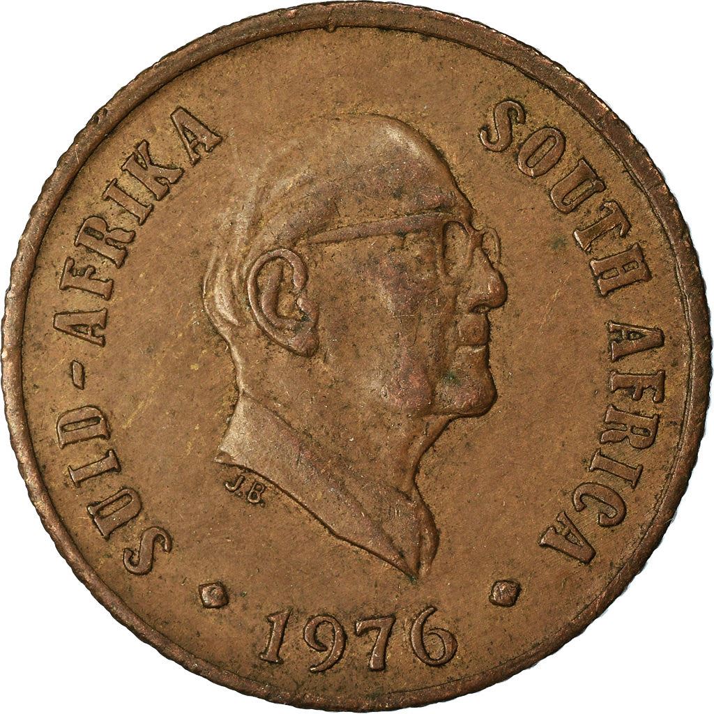 South Africa 1 Cent Coin | Jacobus Johannes Fouche | KM91 | 1976