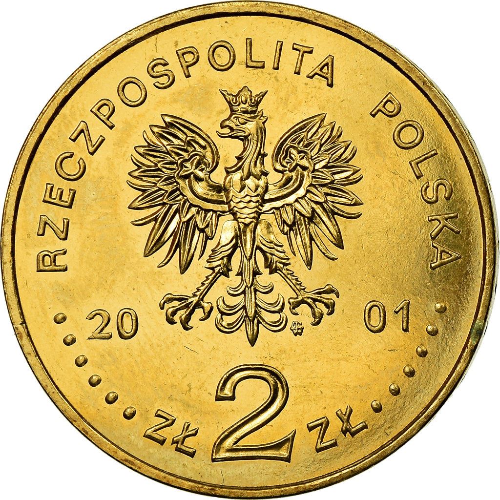 Poland | 2 Z?ote | Szlak Bursztynowy | Roman Coin | Eagle | KM410 | 2001