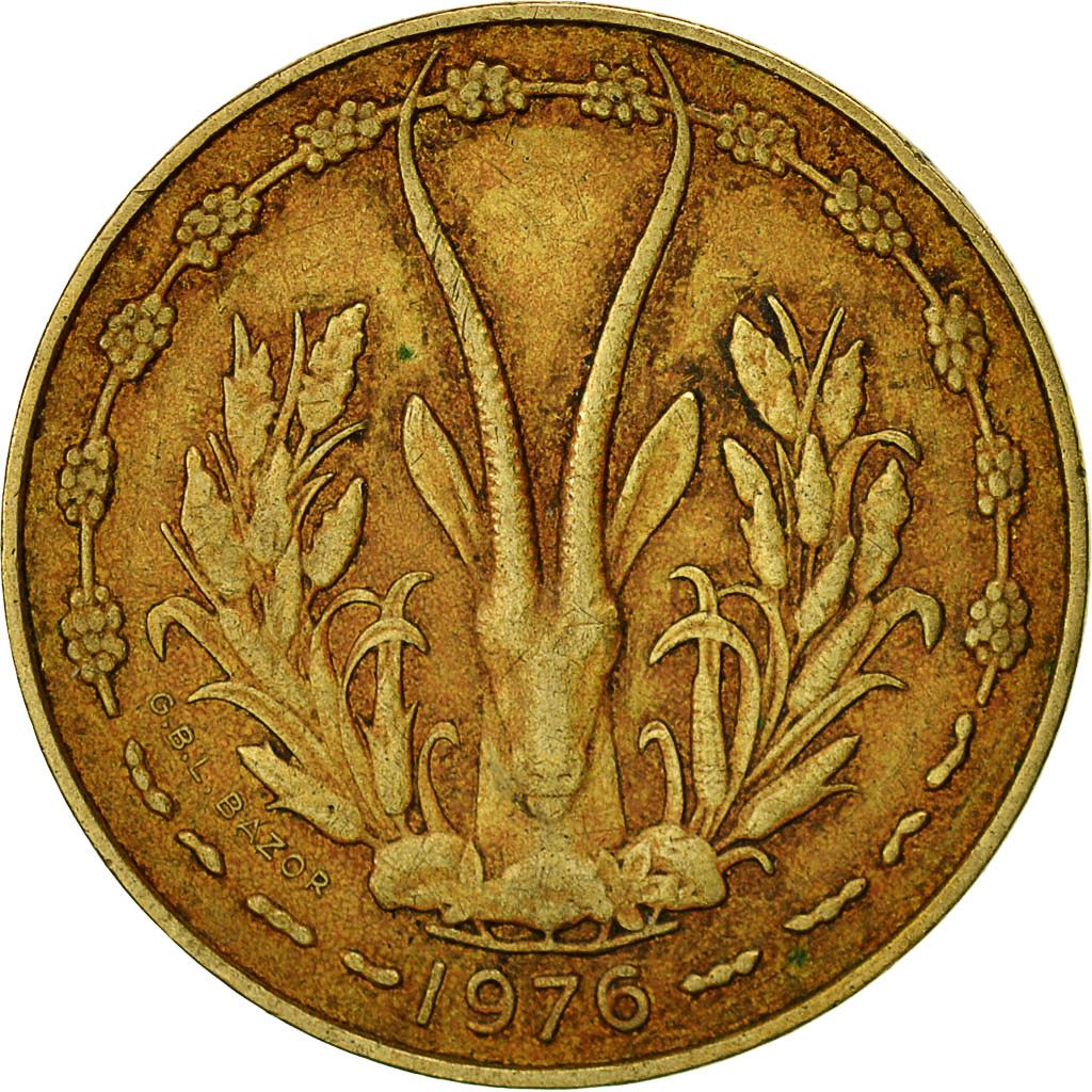 Western African States | 10 Francs Cfa Coin | Emblem of Central Bank | Gazelle | Km:1A | 1966 - 1981