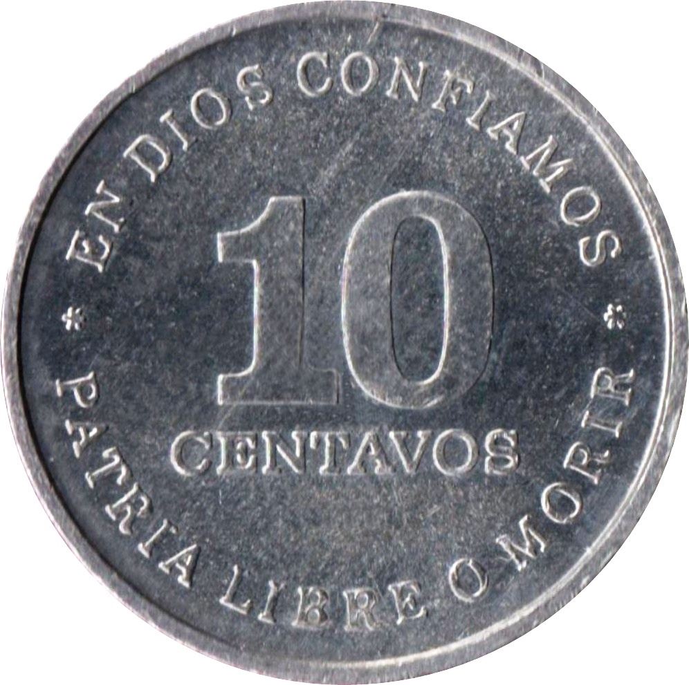 Nicaragua Coin Nicaraguan 10 Centavos Coin | Panama Hat | KM56 | 1987