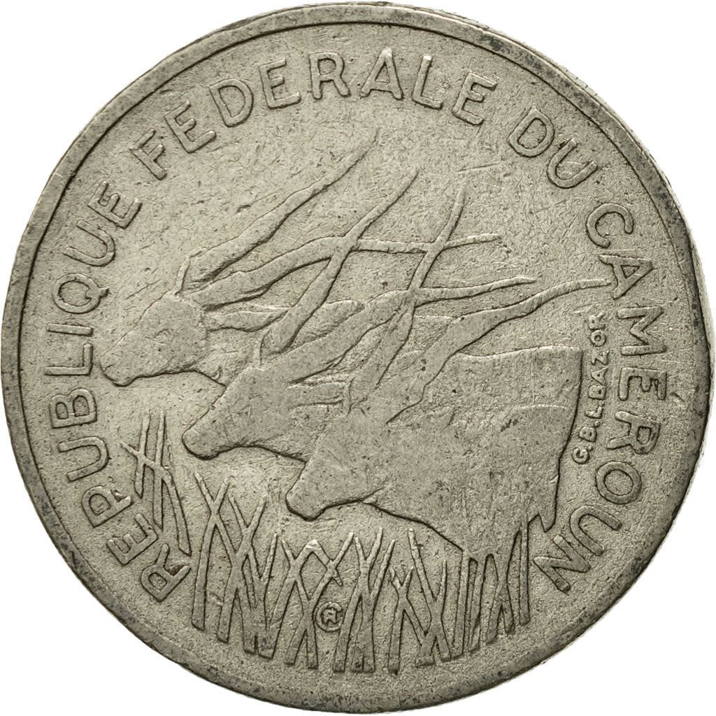 Cameroon | 100 Francs Coin | Giant Elands | Km:15 | 1971 - 1972