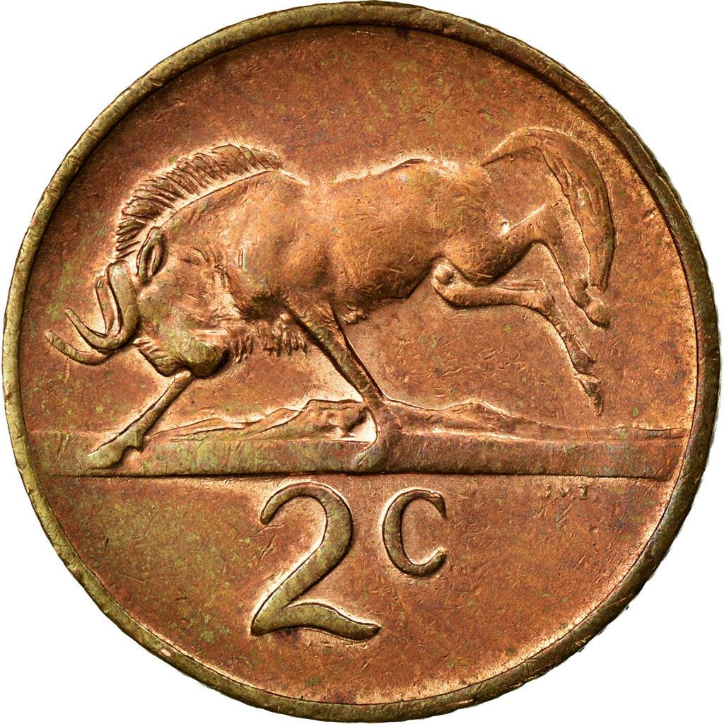 South Africa 2 Cents Coin | English Legend - SOUTH AFRICA | KM66.1 | 1965 - 1969