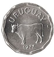 Uruguay 5 Centesimos Coin | Ox | Laurel Branch | KM73 | 1977 - 1978