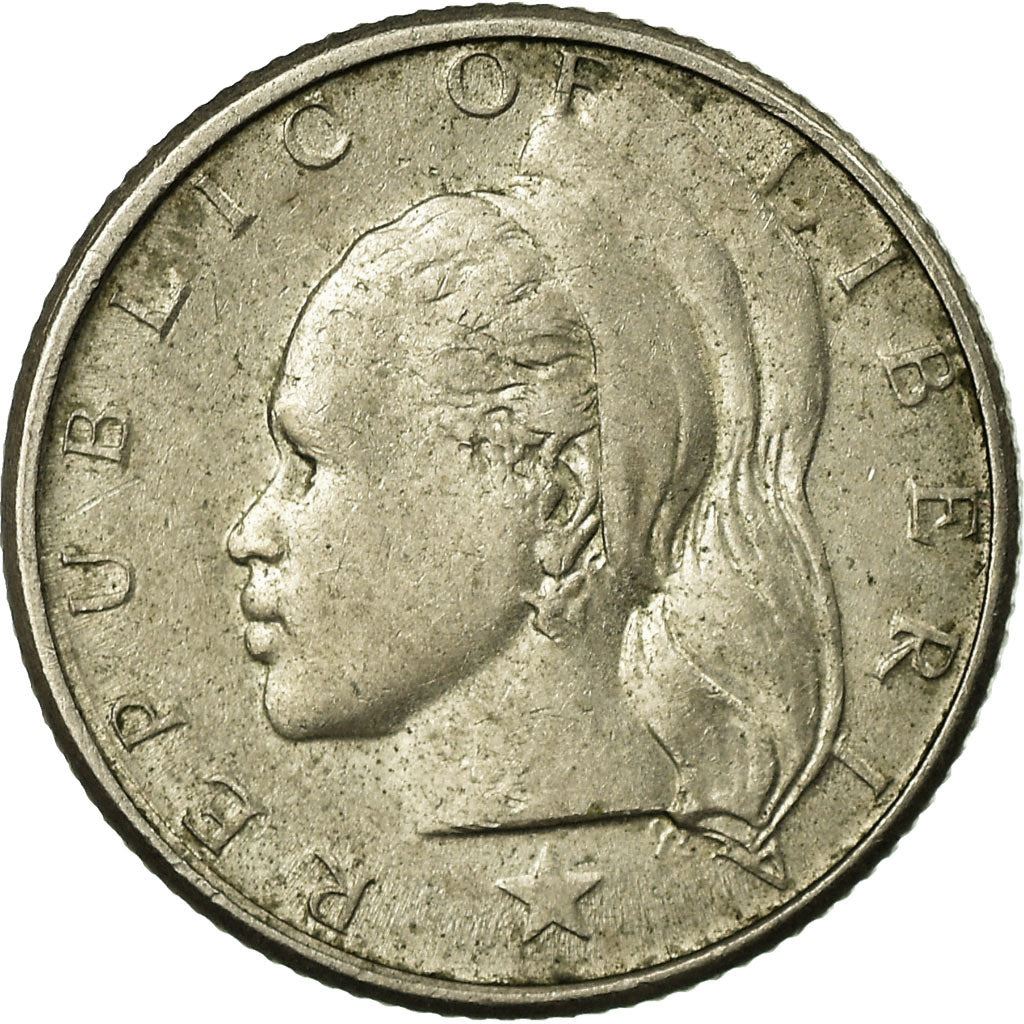 Liberia | 10 Cents Coin | Olive branches | Km:15A.1 | 1966 - 1987