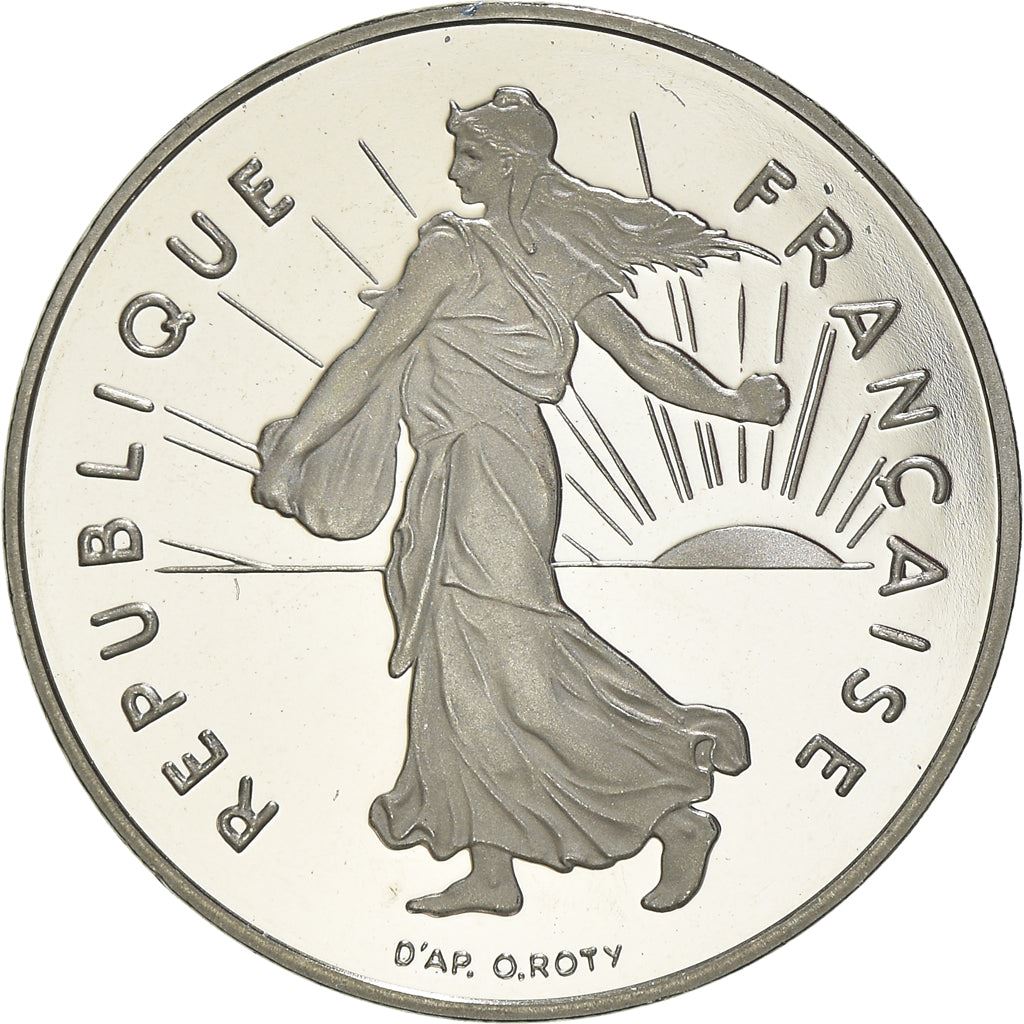 French 1 Franc Coin | Signature D'AP. O.ROTY | proof | KM925.2 | France | 1991 - 2001