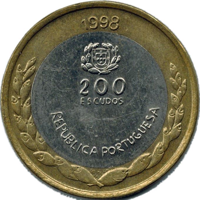 Portugal | 200 Escudos Coin | Expo '98 | Km:706 | 1998