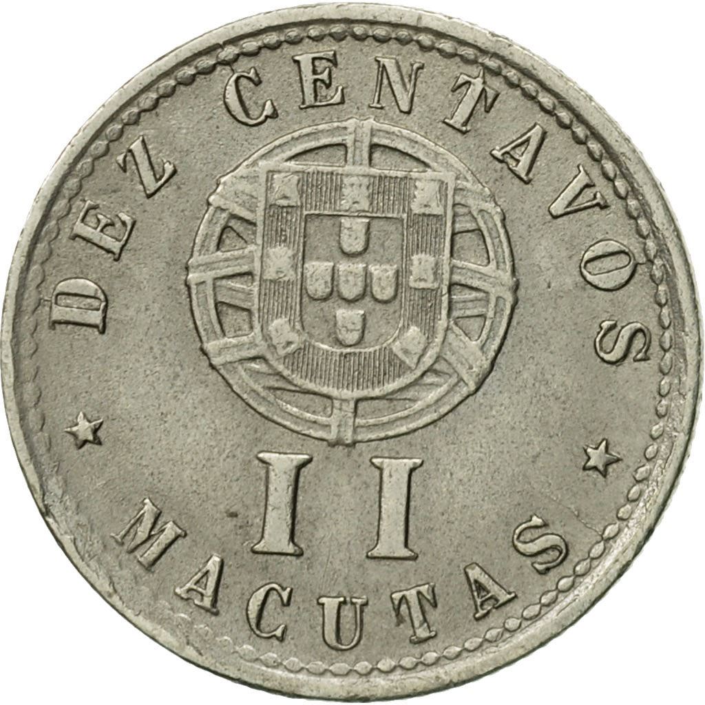Angola | 10 Centavos / 2 Macutas Coin | Libertine | Km:67 | 1927 - 1928