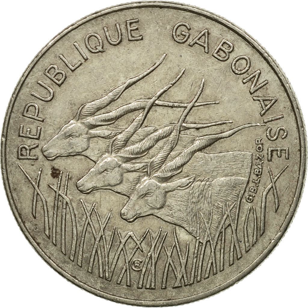 Gabon | 100 Francs Coin | Giant Eland | Km:13 | 1975 - 1985