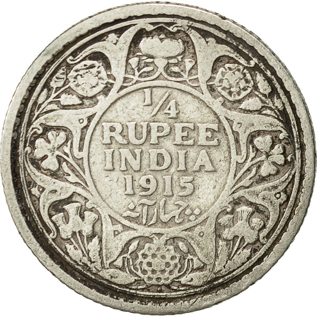 India - British | 1/4 Rupee Coin | King George V | Km:518 | 1912 - 1936