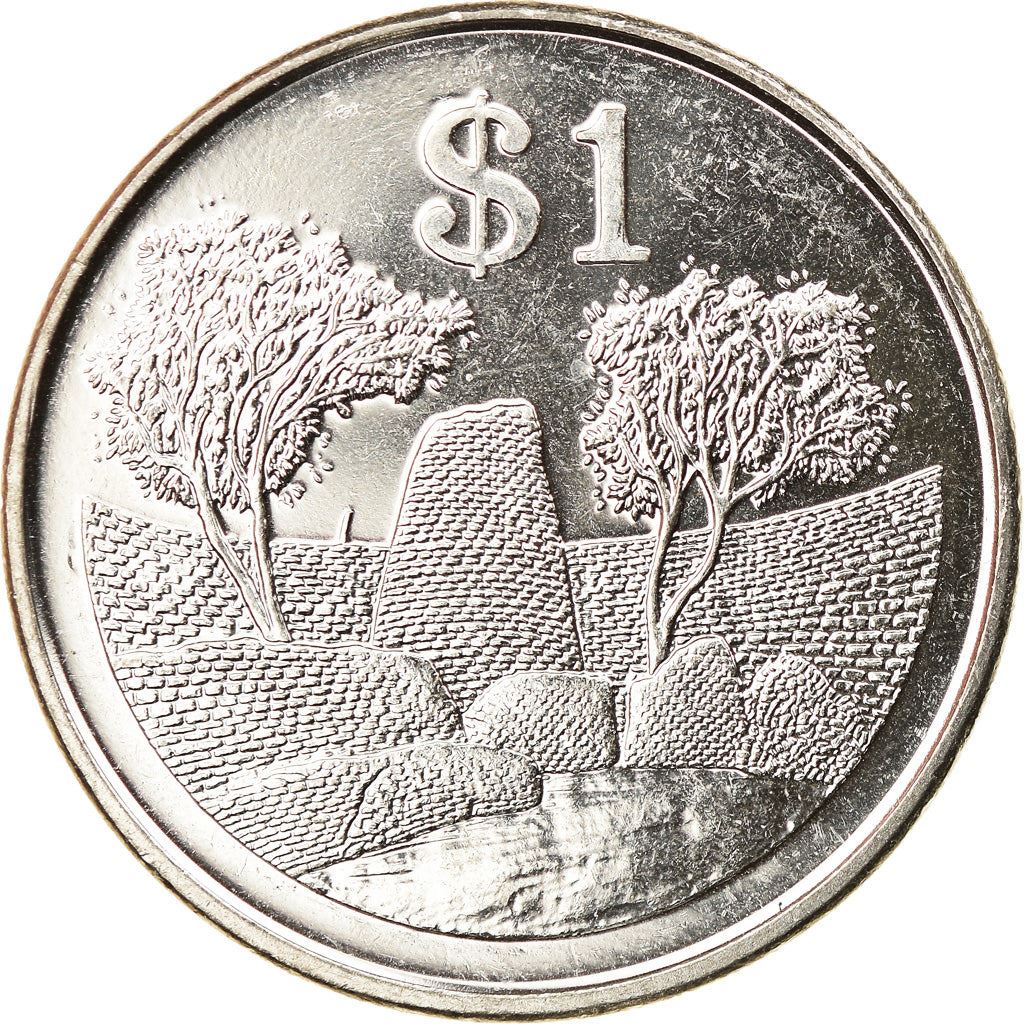 Zimbabwe | 1 Dollar Coin | National Monument View | Km:6A | 2001 - 2003