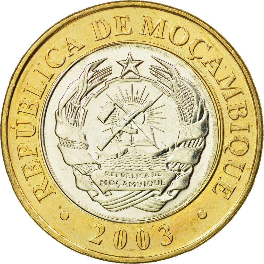 Mozambique 10 000 Meticais Coin | Rhinoceros | KM131 | 2003
