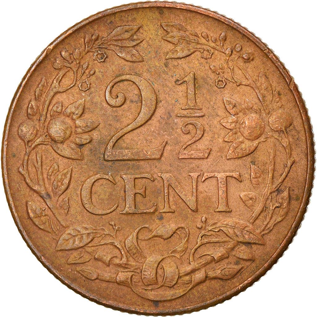 Curacao | 2.5 Cents Coin | Dutch Lion | Km:42 | 1944 - 1948