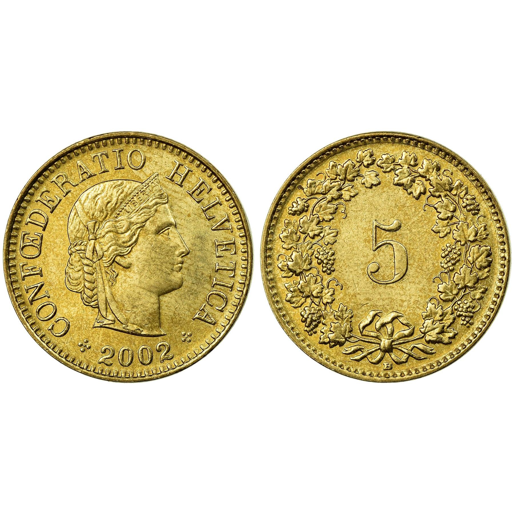 Swiss 7 Coin Set 1 5 10 20 Rappen 1/2 1 2 Francs | Wheat | Libertas |