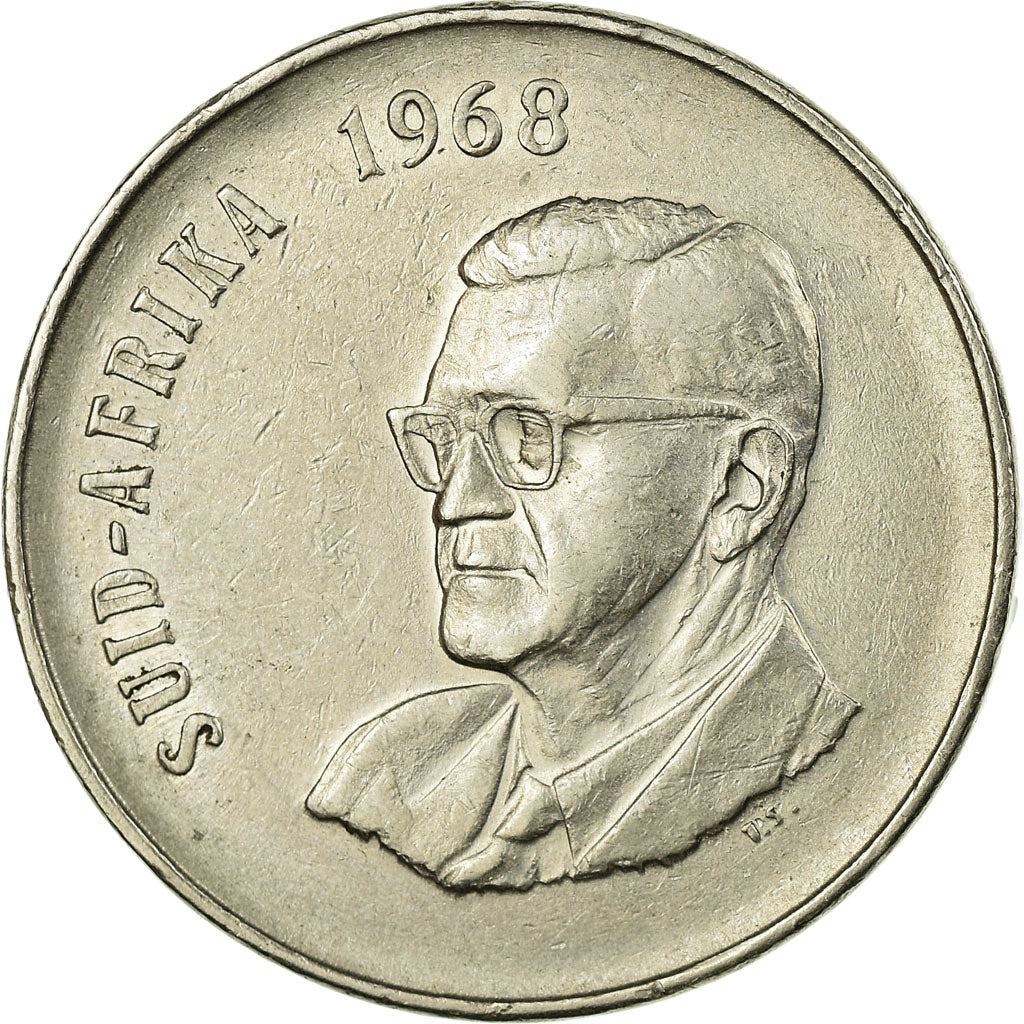 South Africa 50 Cents Coin | Charles Swart | Afrikaans Legend - SUID AFRIKA | KM79.2 | 1968