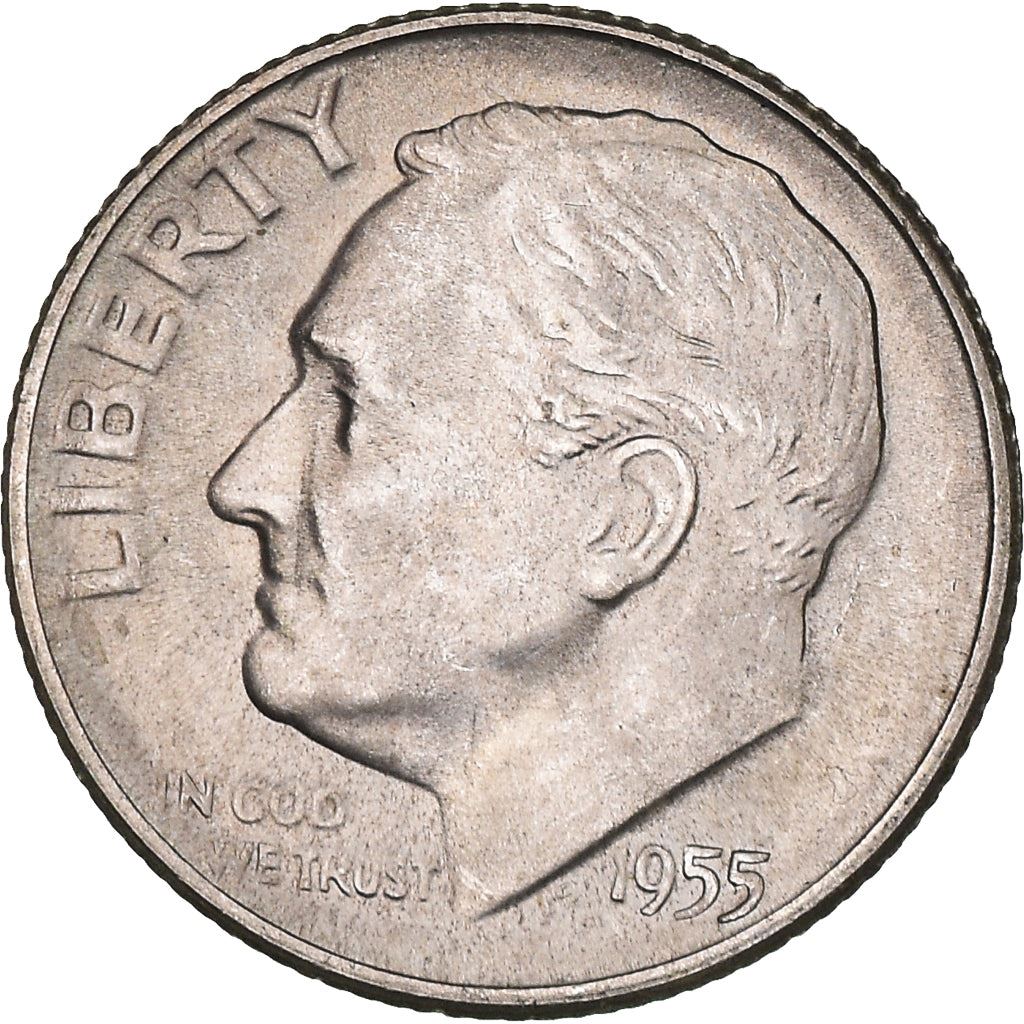 アメリカ合衆国 | 1ダイム硬貨 | フランクリン・D・ルーズベルト | KM:195 | 1946年 - 1964年