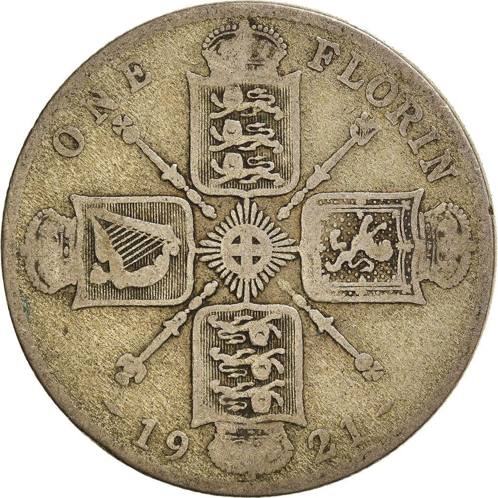 United Kingdom | 1 Florin Coin | George V | Km:817A | POOR | 1920 - 1926