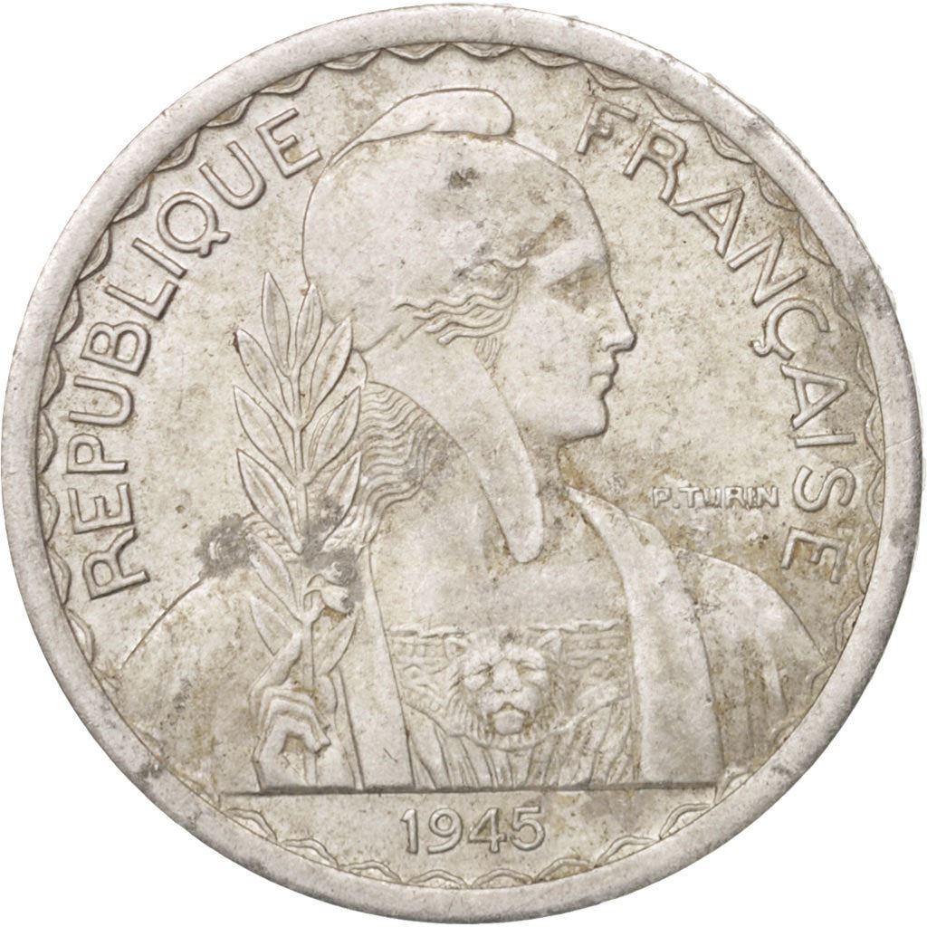 French Indochina | 20 Cents Coin | Rice plant | Km:29 | 1945