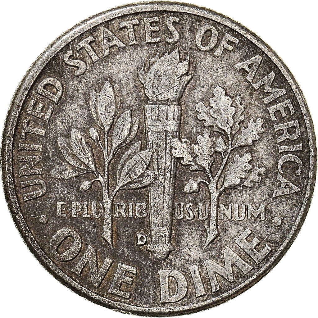 アメリカ合衆国 | 1ダイム硬貨 | フランクリン・D・ルーズベルト | KM:195 | 1946年 - 1964年