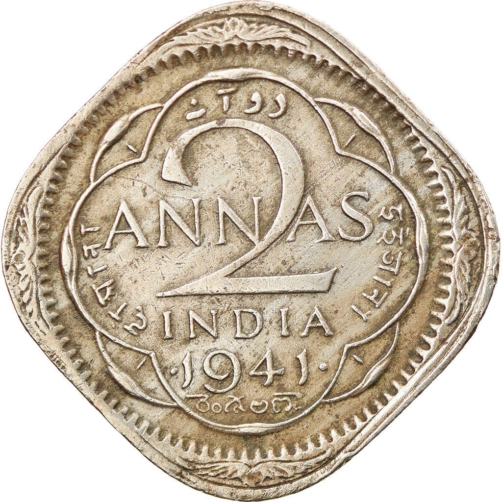 India - British | 2 Annas Coin | King George VI | Km:541 | 1939 - 1941