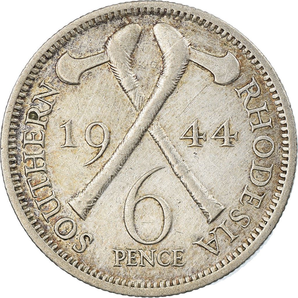 Southern Rhodesia | 6 Pence Coin | George VI | Axes | KM:17a | 1944 - 1946